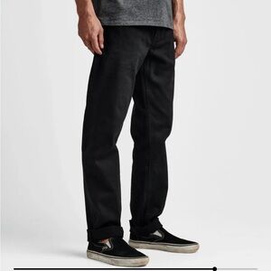 Roark Hwy 128 Straight Fit Broken Twill Jeans in black Men Size 38x32 NWT